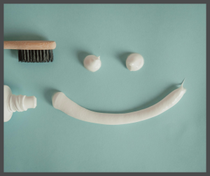toothpaste shaped like a smiley paste