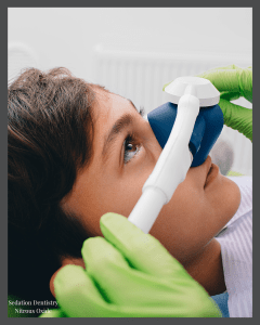 patient getting Nitrous Oxide for sedation